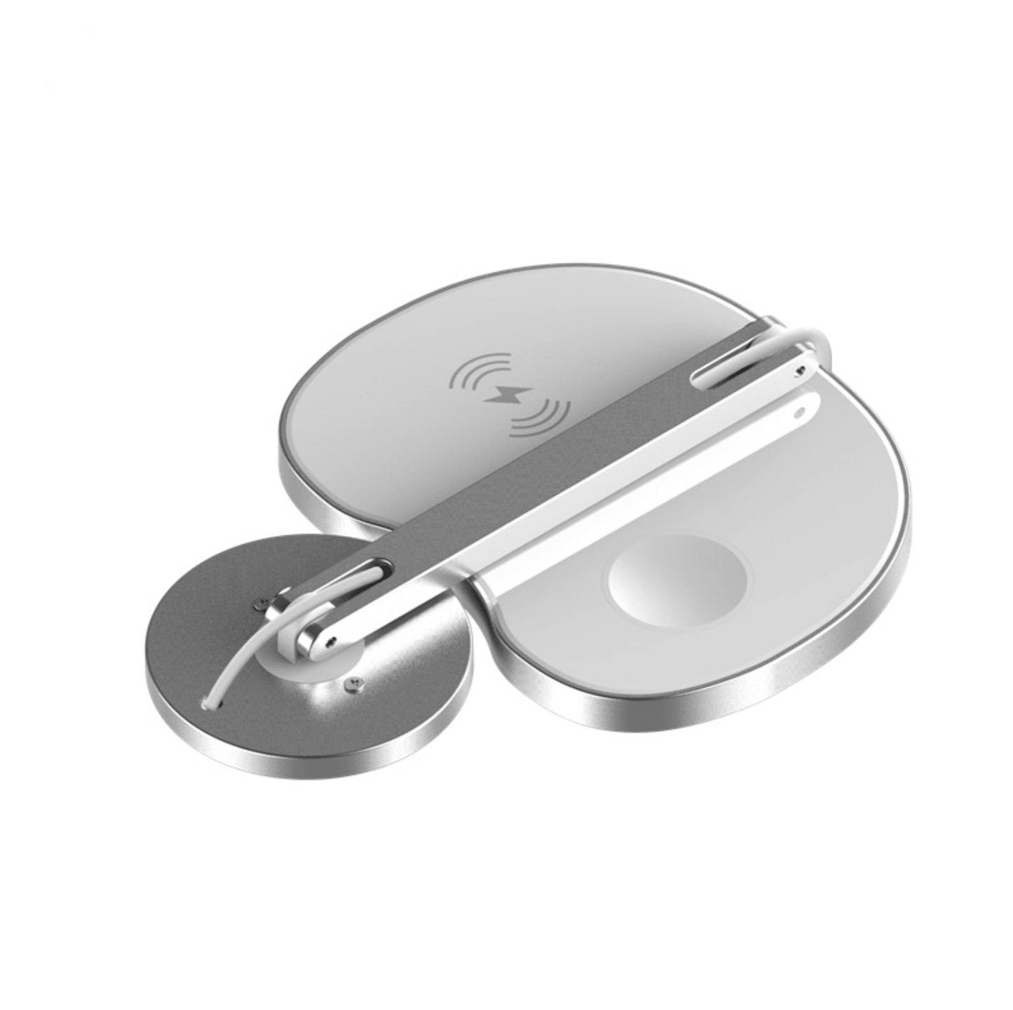 MagFit MagSafe Wireless Charging Stand 15W Foldable Aluminum 3 in 1 Magnetic Charger with 18W USB-A+C Adapter