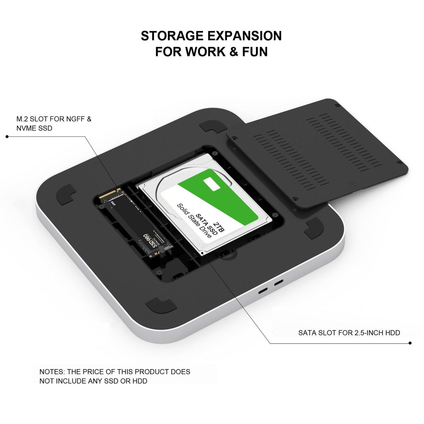 MAGFIT M1Pro NVME/NGFF SSD Enclosure Type-C Hub For Mac Mini