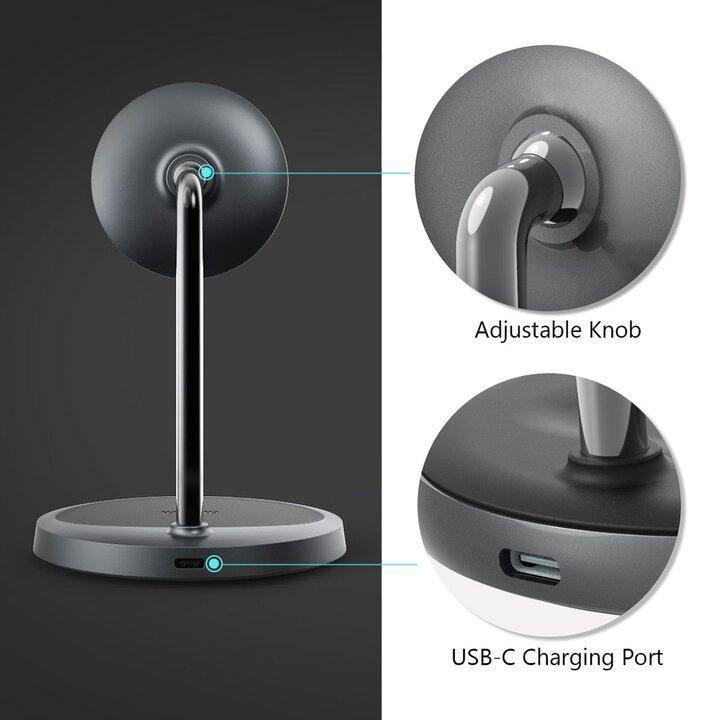 MAGFIT MagSafe Wireless Charging Stand for iPhone 11/12/13 & AirPods